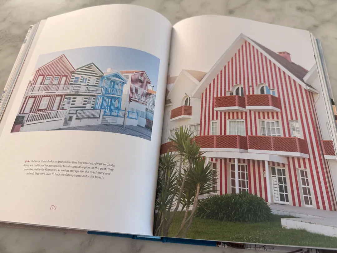 Candy-striped pastel beach houses